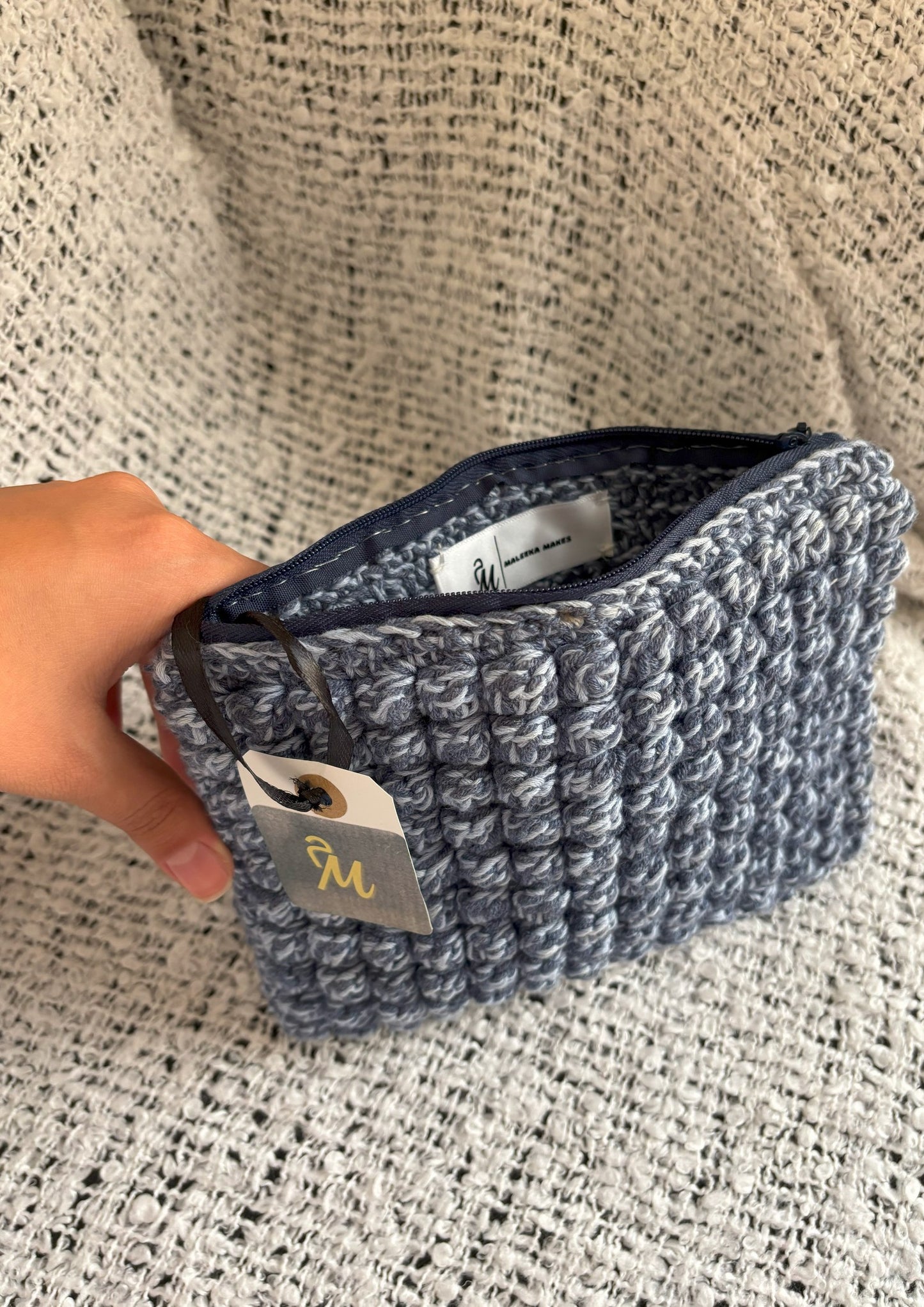 The Bubble Pouch – Medium Two-Toned Blue Wallet