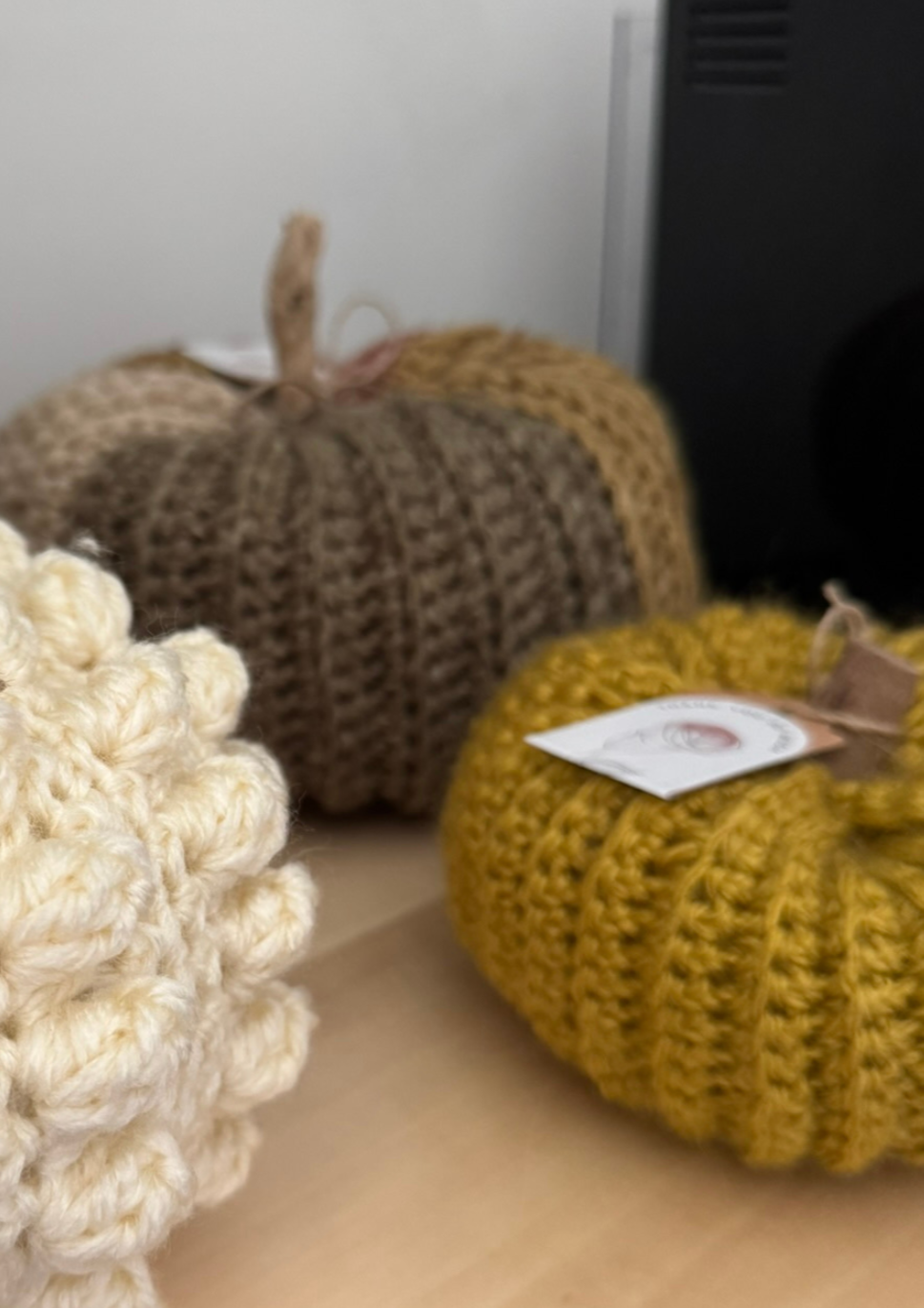 Large Pumpkin – Popcorn Stitch Table Decor