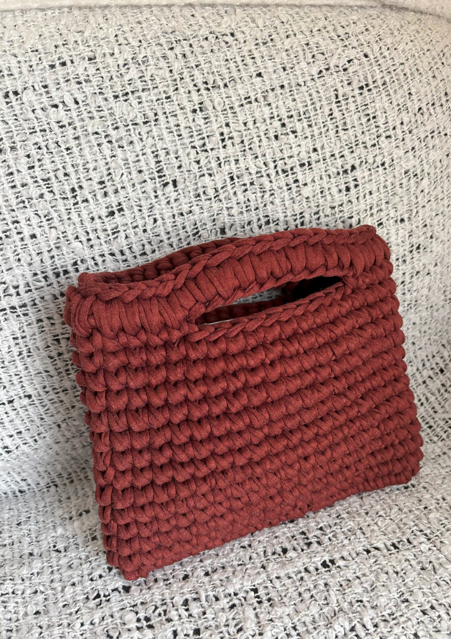 Top Handle Jane – Brick-Brown Structured Bag