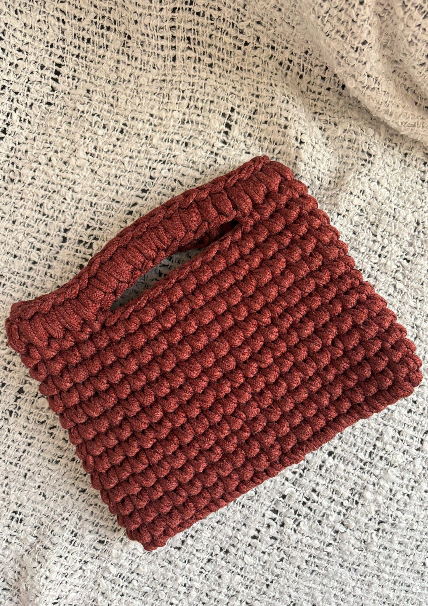 Top Handle Jane – Brick-Brown Structured Bag