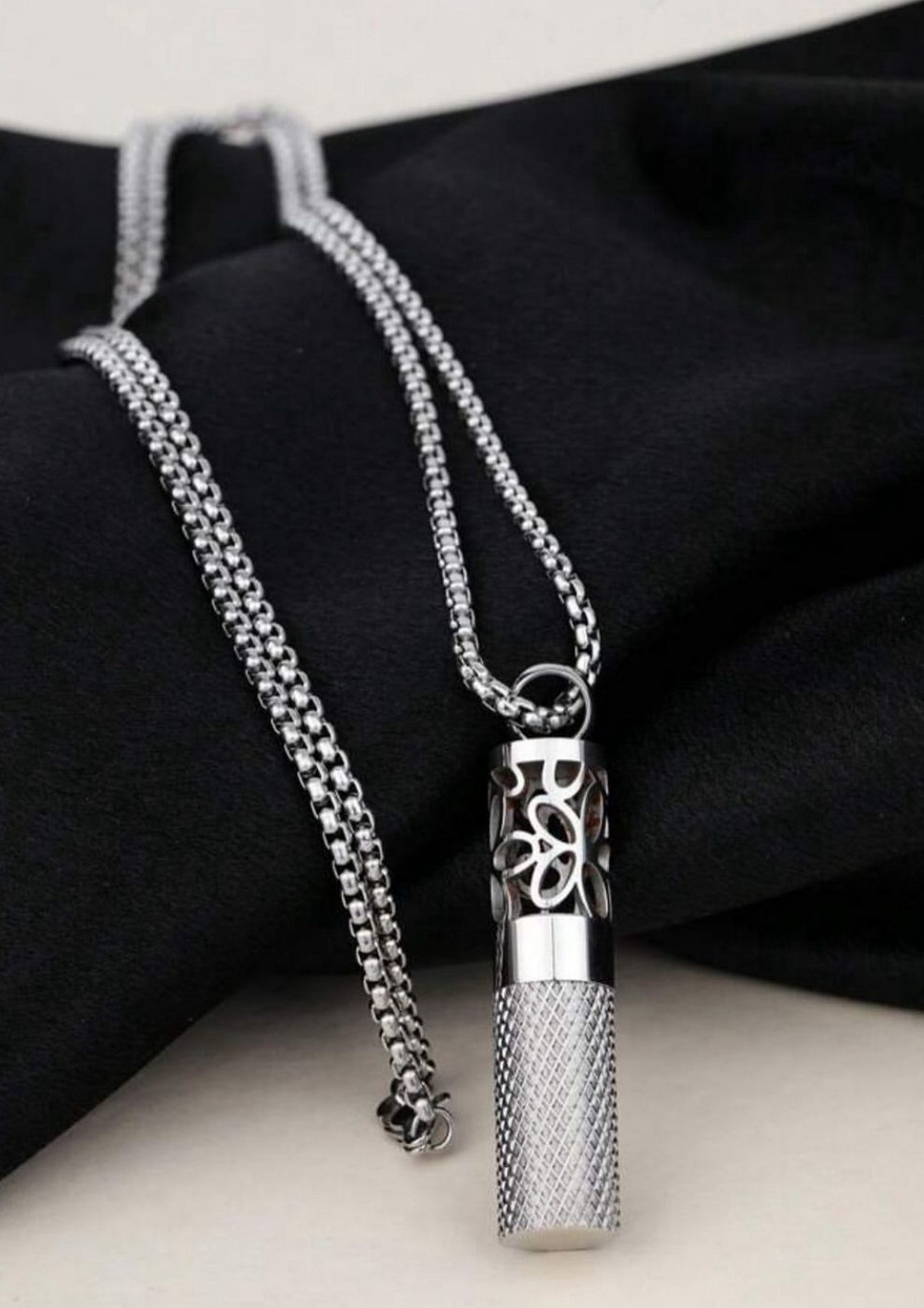Titanium Steel Perfume Diffuser – Unisex Necklace