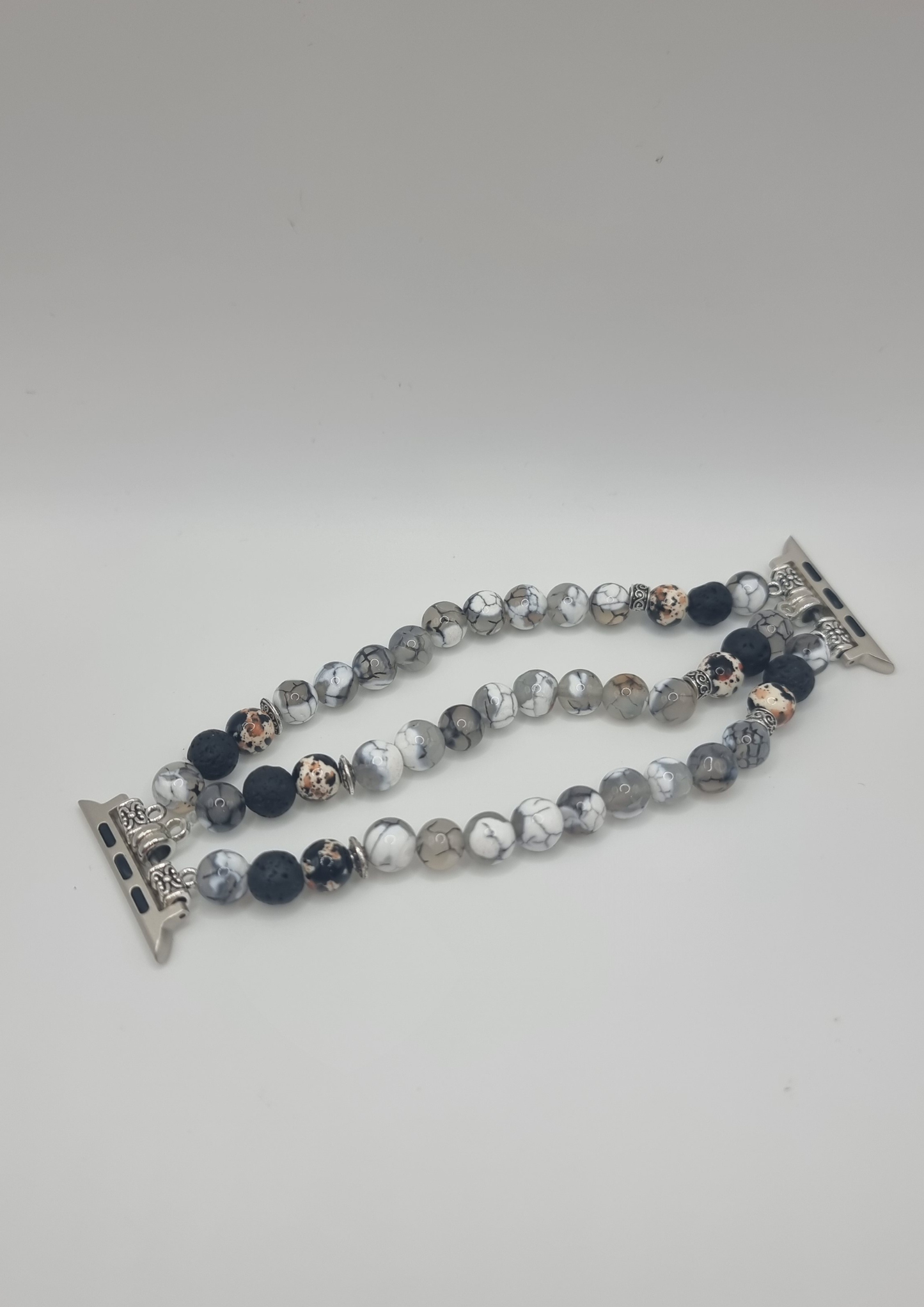 Ceelo Handmade Marble & Onyx Beaded Strap for Apple Watch