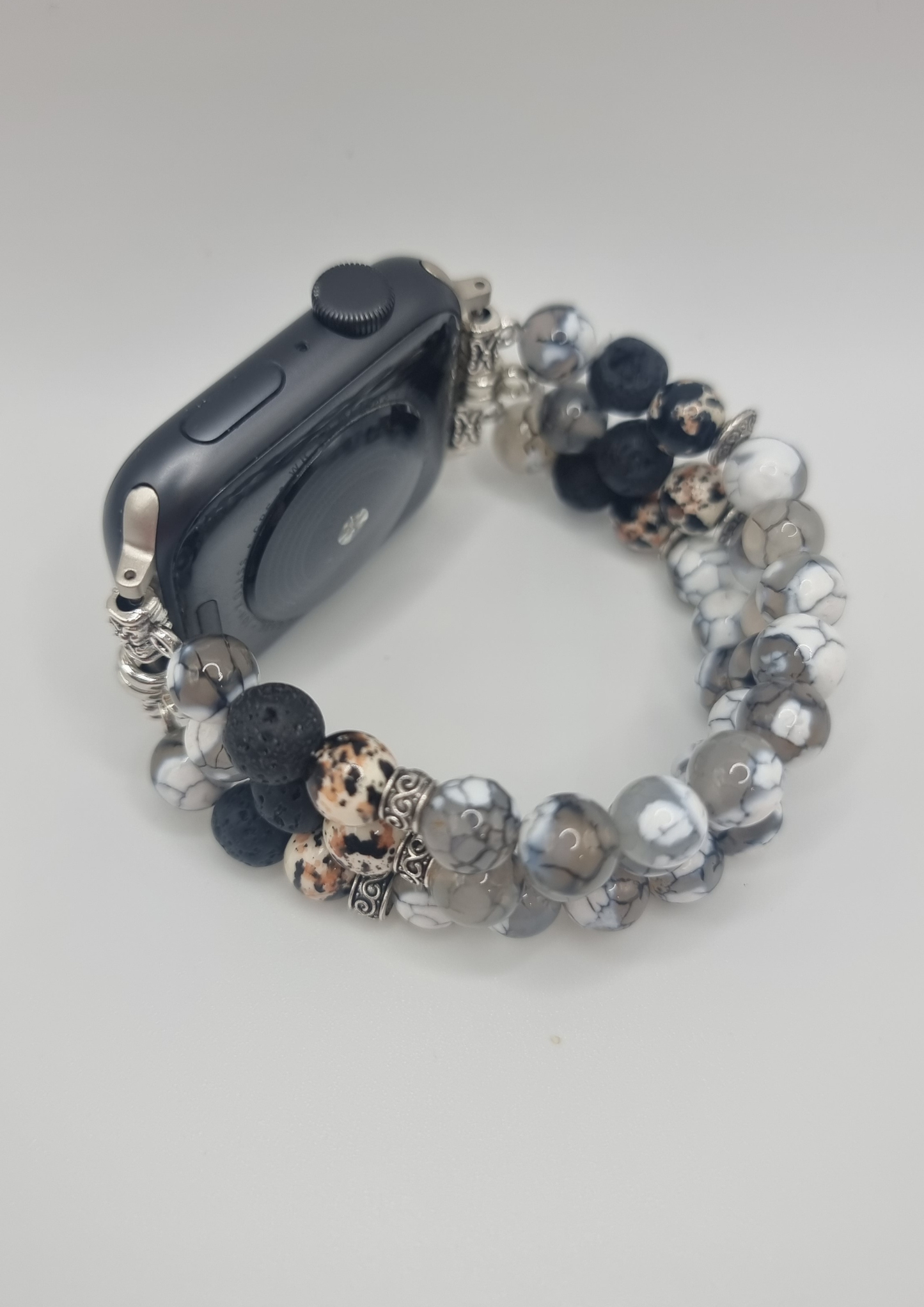 Ceelo Handmade Marble & Onyx Beaded Strap for Apple Watch