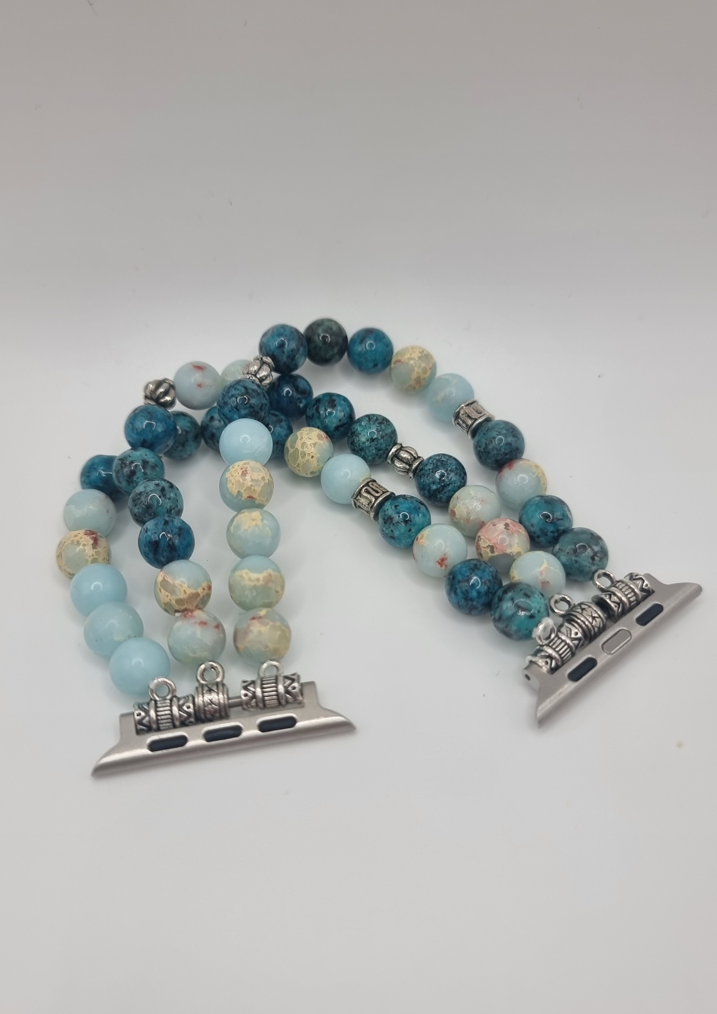 Ceelo Handmade Turquoise & Aqua Beaded Strap for Apple Watch