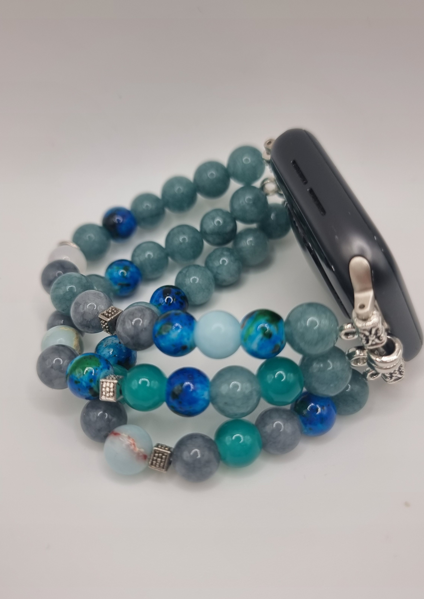 Ceelo Handmade Ocean Blue Beaded Strap for Apple Watch