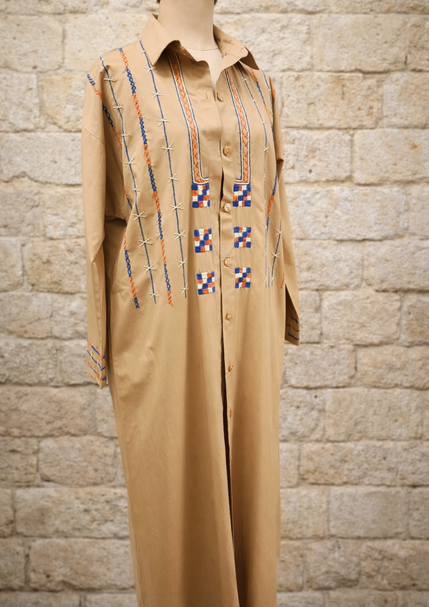 عباية شالي سيوا "الخاتم" القطنية الكاجوال - مطرزة يدويًا في واحة سيوا