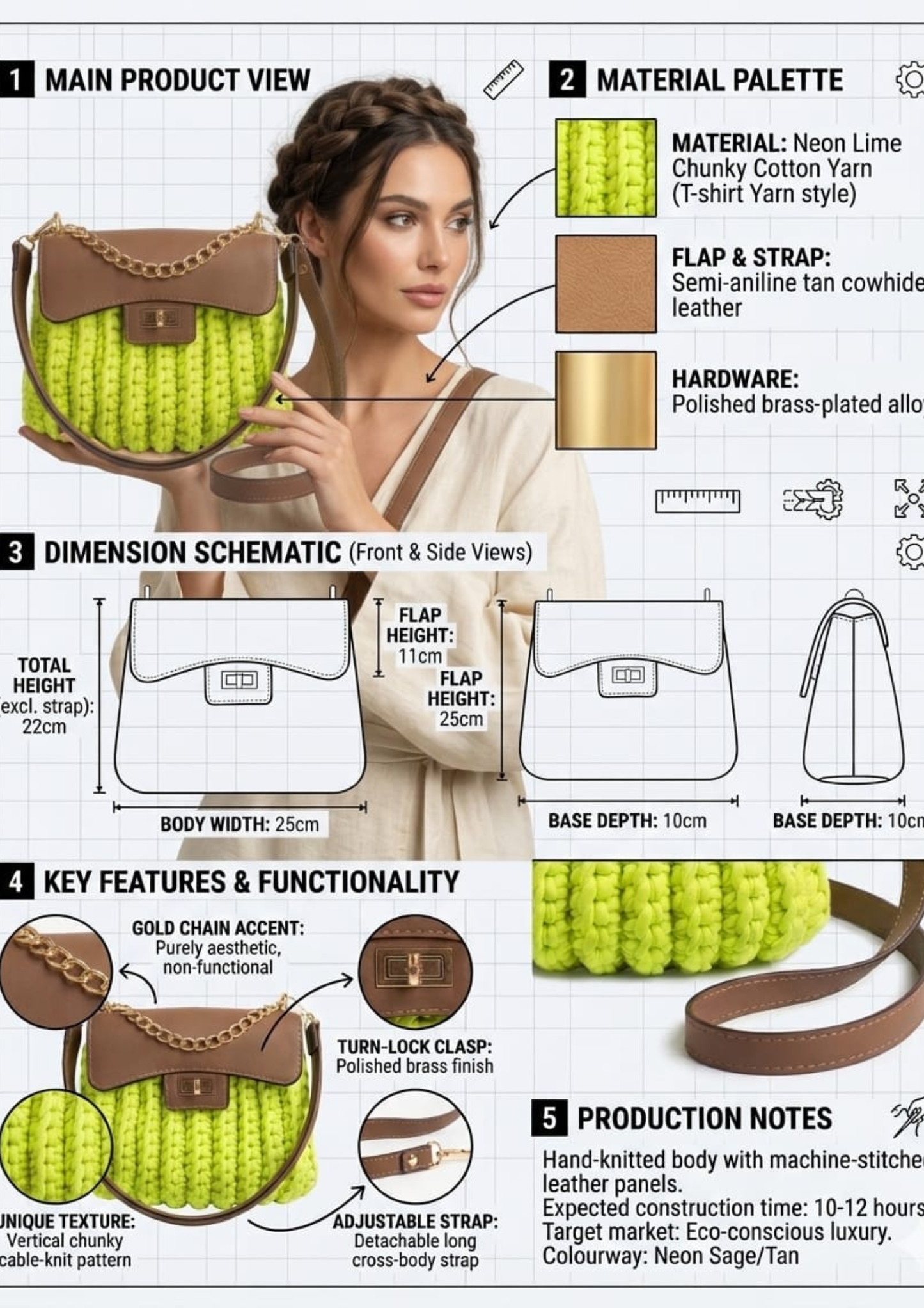 Ceelo Charmz Handwoven Crochet Crossbody Bag – Lime Green