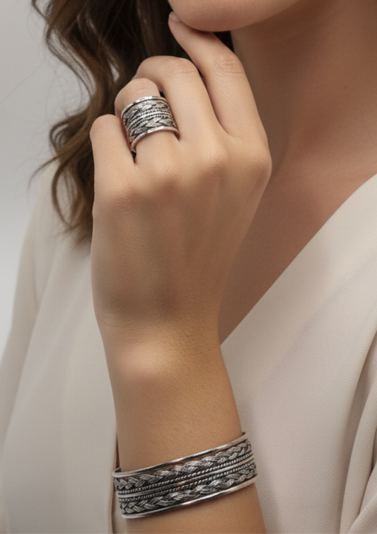 Handmade Accessories Set – Long-Lasting Chrome Nickel Plated Copper Jewelry for Women