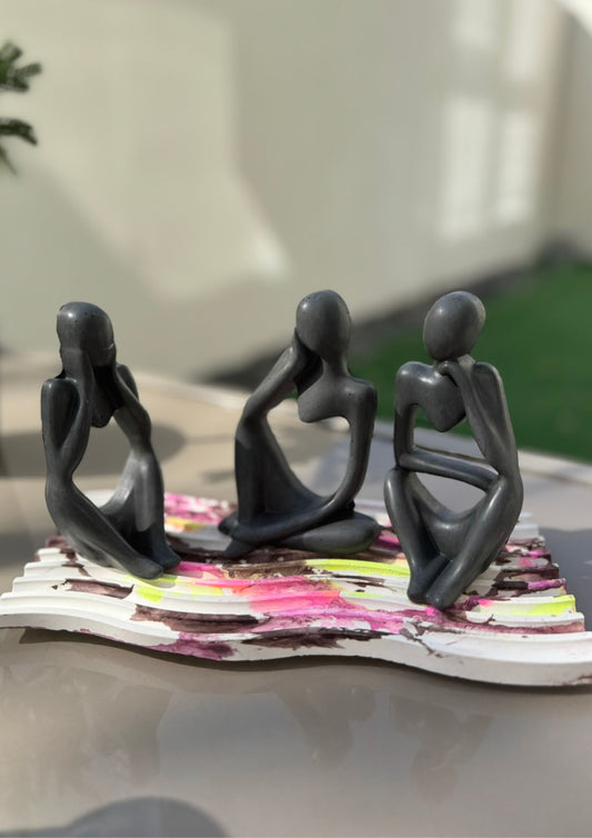 Jesmonite Thinking Statues – Set of 3
