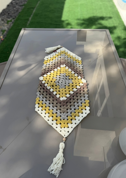 Handmade Crochet Table Runner – Long Decorative Accent
