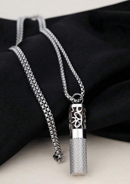 Titanium Steel Perfume Diffuser – Unisex Necklace