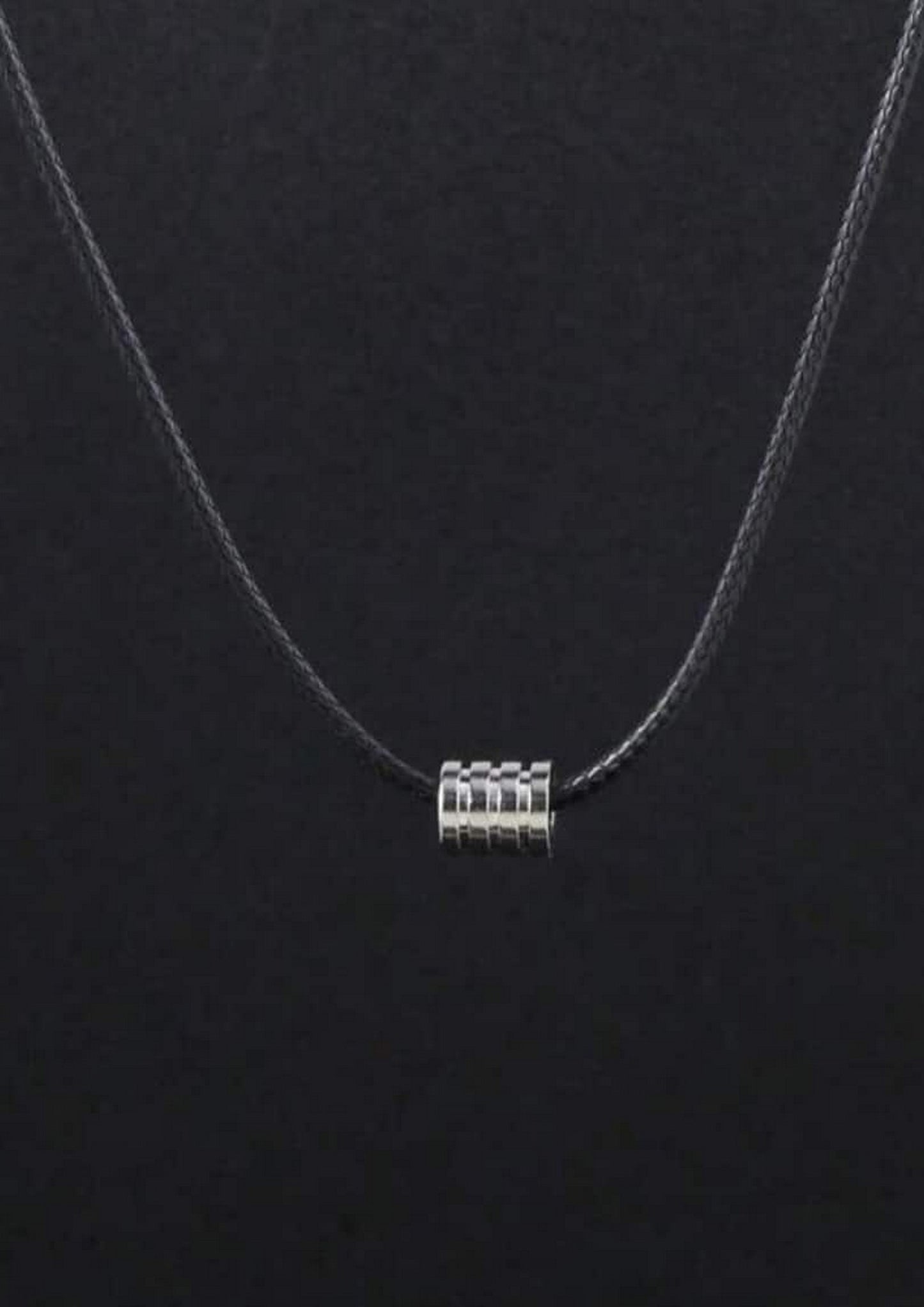 Stainless Steel Pendant – Leather Cord Necklace